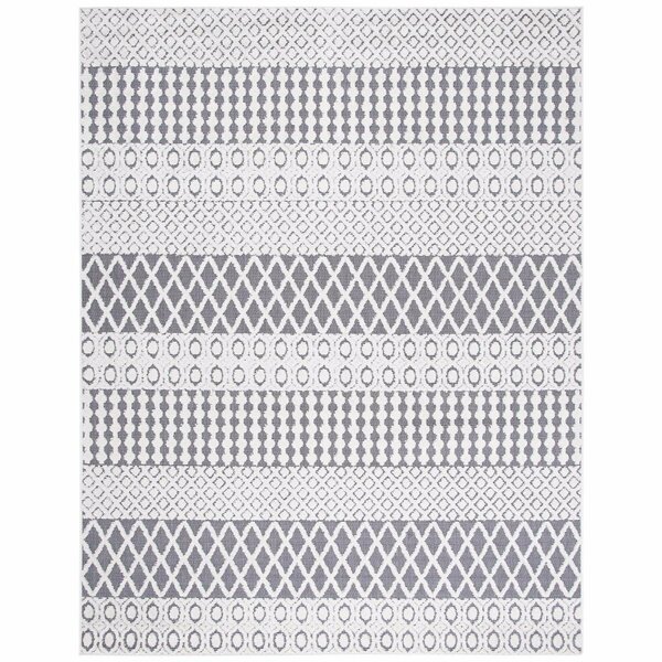 Safavieh 8 x 10 ft. Cabana Global Rectangle Power Loomed Rug Ivory & Grey CBN652A-8